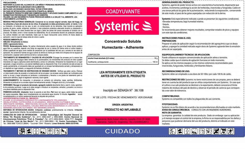 Etiqueta Systemic