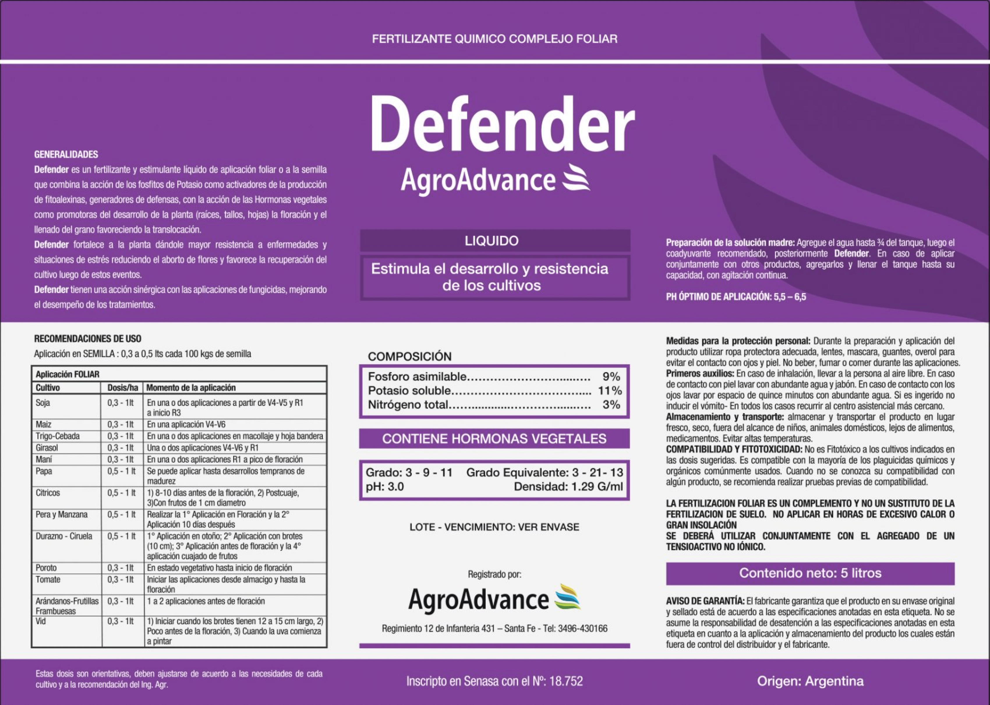 Etiqueta Defender
